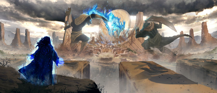 Renekton and Nasus defending Shurima